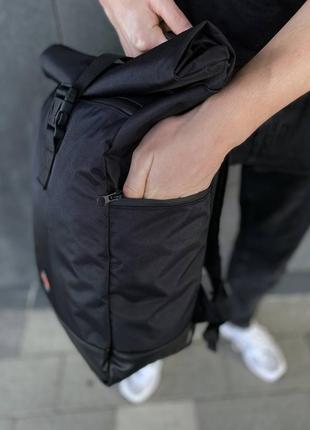 Акция! мужской, женский рюкзак ролл топ rolltop черный левов4 фото