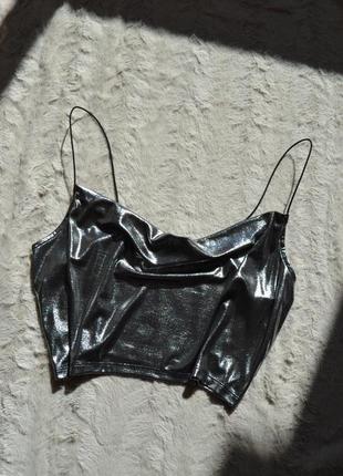 Топ серебристый