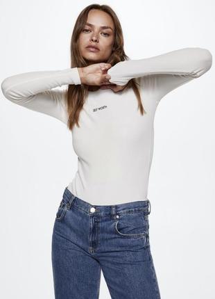 Боди кофта лонгслив mango