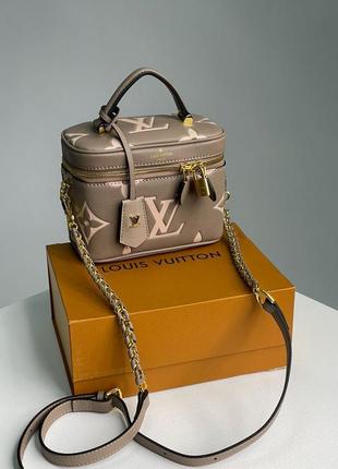 Louis vuitton vanity pm bag grey/boise de rose7 фото