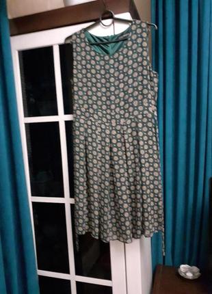 Летнее шифоновое платье изумрудного цвета, р. м. miss trusths2 фото