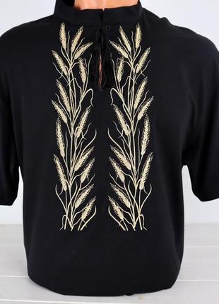 Футболка вышиванка колосья, футболка вышивка, футболка вышиванка, футболка с вышиванкой