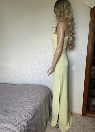 Сукня максі лимонного кольору люкс бренд safiyaa р.124 фото
