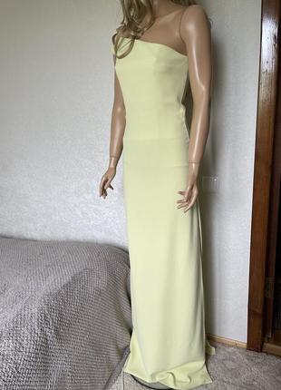Сукня максі лимонного кольору люкс бренд safiyaa р.127 фото