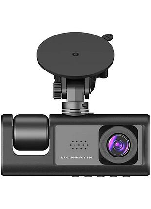 Відеореєстратор автомобільний baideluo нічний режим 2 камери 1080p g-сенсор black