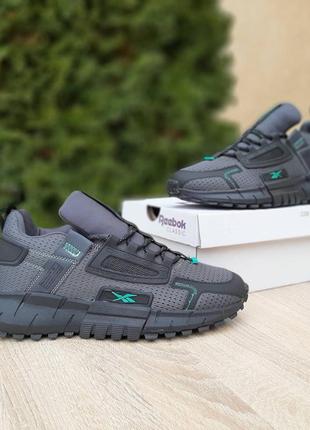 Кросівки reebok zig kinetica edge сірі з бірюзой1 фото