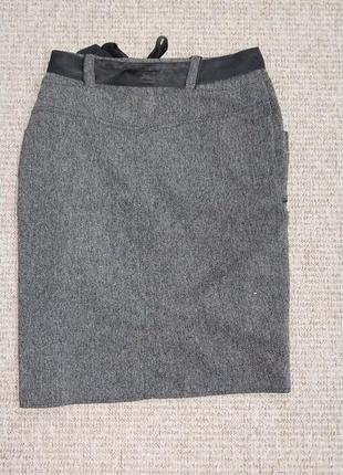 Хорошая серая юбка с поясом2 фото