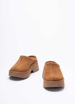 Ugg обуви оригинал мюли замшевые шлепанцы ugg neheights clog замшевые шлепанцы 40 размер