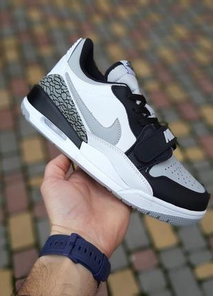 Air jordan legacy 312 low білі з сірим5 фото