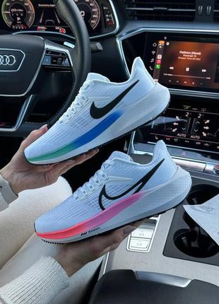 Женские кроссовки nike air zoom white black rainbow5 фото