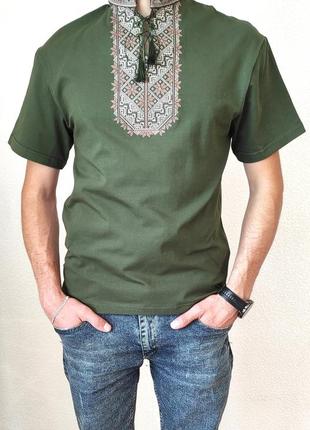 Футболка вышиванка оберег, футболка вышивка, футболка вышиванка, футболка с вышиванкой, футболка вышитая