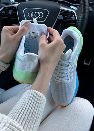 Жіночі кросівки nike air zoom light gray blue green5 фото