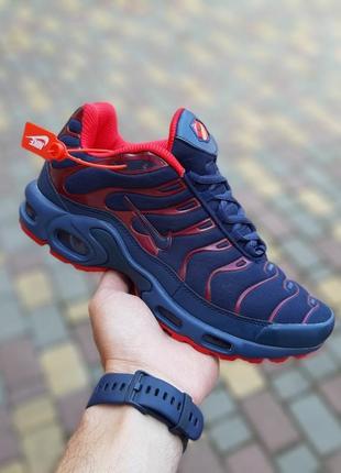 Nike tn plus синие с красным1 фото