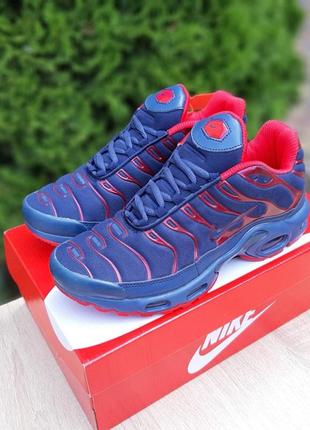 Nike tn plus синие с красным5 фото
