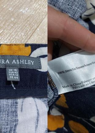 Льняная юбка в цветах  laura ashley9 фото