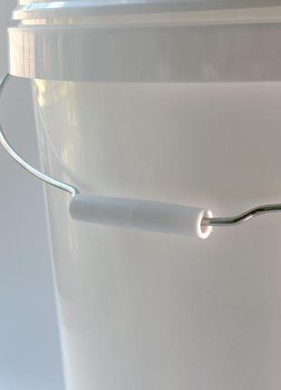 Пищевое пластиковое ведро 21л с крышкой и метал ручкой от prime box - упаковка 10 штук (белый)