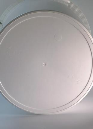 Пищевое пластиковое ведро 21л с крышкой и метал ручкой от prime box - упаковка 10 штук (белый)