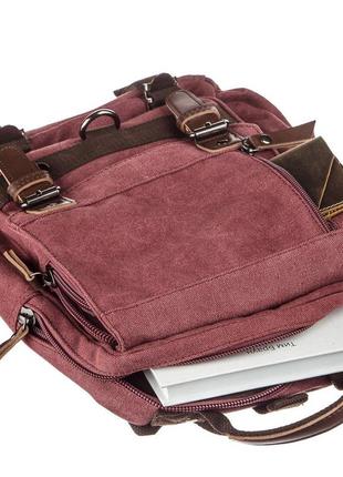 Сумка-рюкзак на одно плечо vintage 20140 малиновая