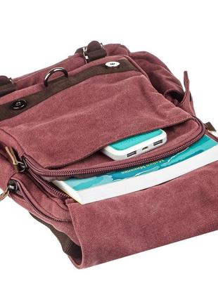 Сумка-рюкзак на одно плечо vintage 20140 малиновая