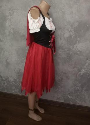 Карнавальний костюм сукня червона шапочка xs косплей хеллоуїн хеллоуїн карнавал маскарад корпоратив4 фото