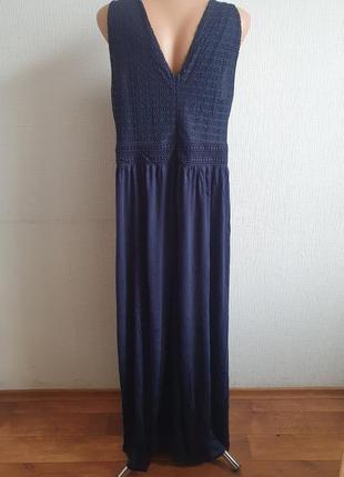 Длинное макси платье с кружевом в пол h&m, микро-нюанс!8 фото