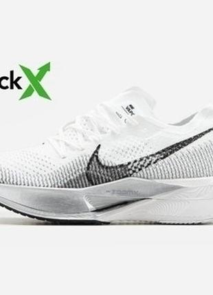 Уцінка, дефект‼️ чоловічі кросівки nike air zoom vaporfly white black / найк аір  зум білі літні кроси7 фото