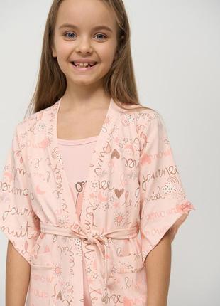 Комплект с халатом и рубашкой для девочки 856565 фото