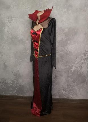 Карнавальний костюм плаття вампір граф дракула косплей хеллоуїн хеллоуїн карнавал маскарад косплей4 фото