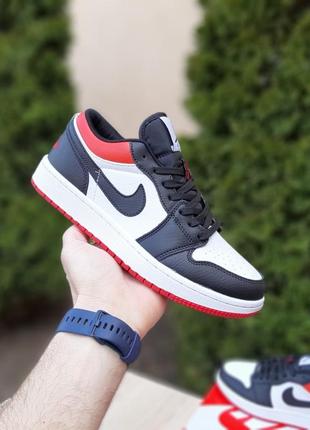 Nike air jordan 23 низькі білі з чорним і червоним2 фото