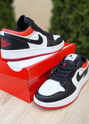 Nike air jordan 23 низькі білі з чорним і червоним6 фото