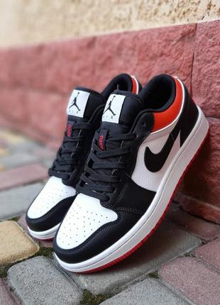 Nike air jordan 23 низькі білі з чорним і червоним7 фото