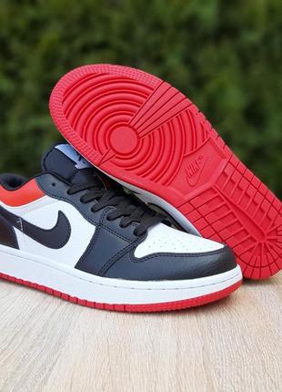 Nike air jordan 23 низькі білі з чорним і червоним8 фото