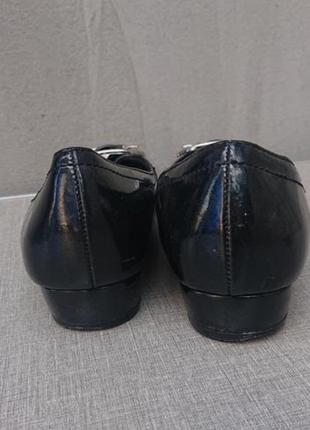 Лаковые чёрные балетки туфли пряжка2 фото