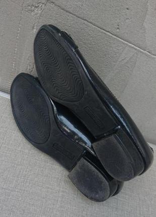 Лаковые чёрные балетки туфли пряжка3 фото