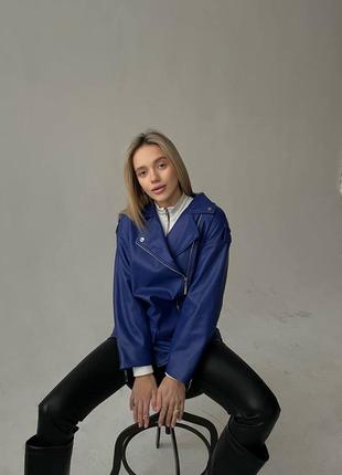 Куртка косуха шкіряна жіноча5 фото