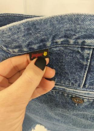Короткие джинсовые шорты бохо с бахромой4 фото