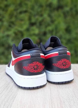 Nike air jordan 23 низькі білі з чорним червона кома3 фото