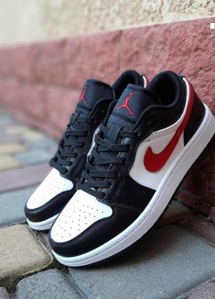 Nike air jordan 23 низькі білі з чорним червона кома7 фото