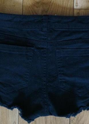 Классные джинсовые шорты h&amp;m с леопардовым принтом3 фото