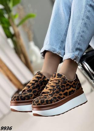Жіночі кросівки в леопардовий принт6 фото
