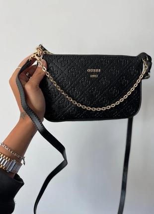 Женская сумка guess на плечо черная