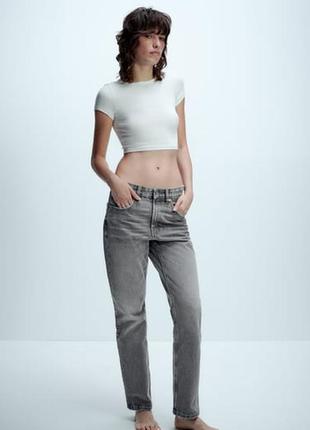 Сірі джинси розмір 40 zara straight fit2 фото