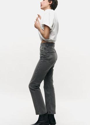 Сірі джинси розмір 40 zara straight fit4 фото