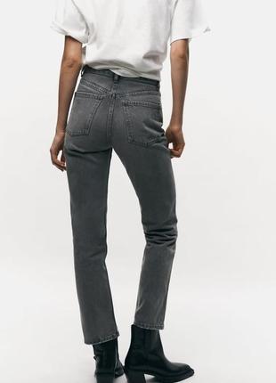 Сірі джинси розмір 40 zara straight fit6 фото