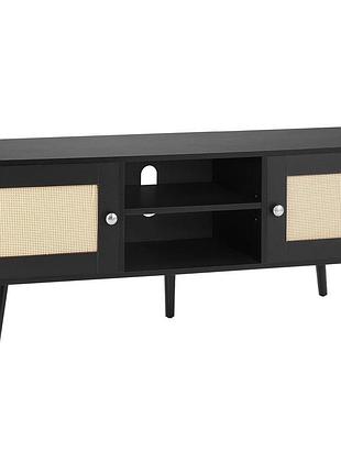 Тумба під телевізор vevor з ротанга, бохо тумба під телевізор 140 см, ретро тумба під телевізор, ротангова