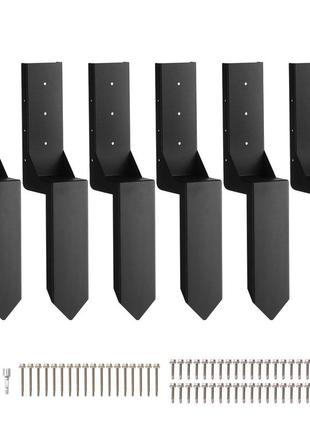 Ремонтний набір для анкерних стовпів vevor, 6 шт., внутрішній діаметр 3,5 x 3,5 дюйма, сталевий опорний стовп