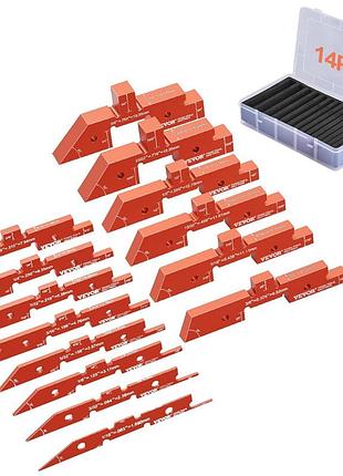 Регулювальні штанги для фрезерного столу vevor, 14 штук, прецизійні алюмінієві регулювальні блоки, вимірювач