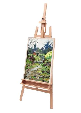 Дерев'яний мольберт, великий студійний мольберт, мольберт-підставка, дерев'яний мольберт мольберт для