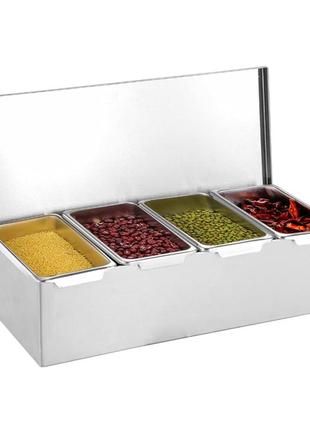 Контейнер для інгредієнтів з нержавіючої сталі - верхня полиця gn з нержавіючої сталі