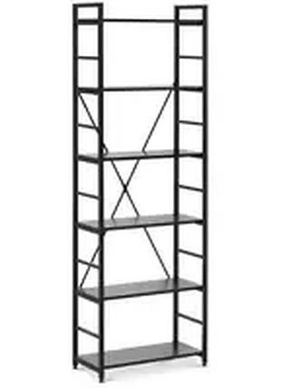 Книжкова шафа - 28 x 60 x 182 см - 150 кг - чорний